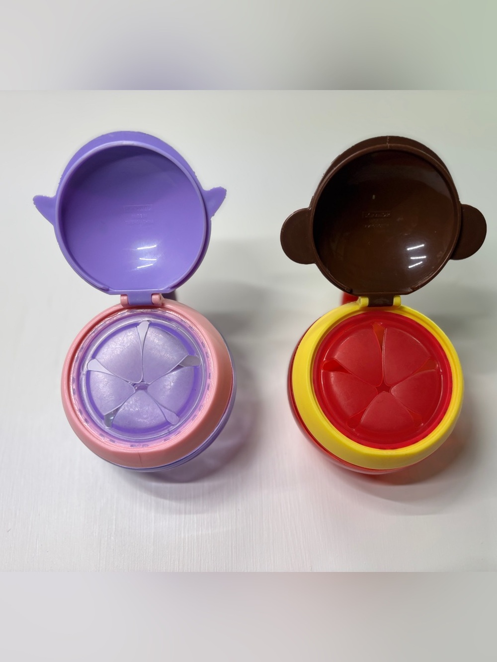 Skip Hop Zoo Snack Cups 2-Pack Monkey & Hippo No Spill Toddler - Picture 3 of 5